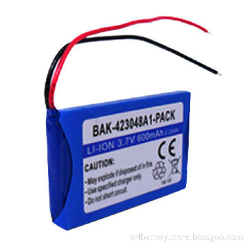3.7V Rechargeable Lithium Polymer Battery Pack for Credit Card Reader, Measures 42.5 x 30.5 x 48.5mm